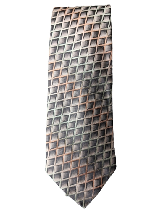 Joseph and Feiss Other - 100% Silk Tie Joseph Feiss Copper Silver Gray NWT Prom Wedding Homecoming